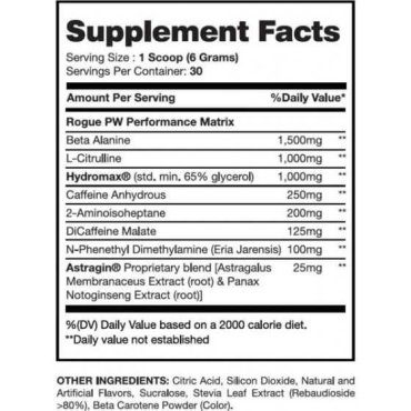 I-Prevail Rogue PW High Stim Pre-Workout 180 g Pharmaceutical